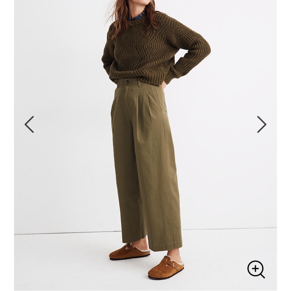 Madewell pleated wide leg pants. Sz 8
